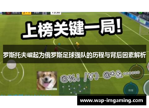 罗斯托夫崛起为俄罗斯足球强队的历程与背后因素解析